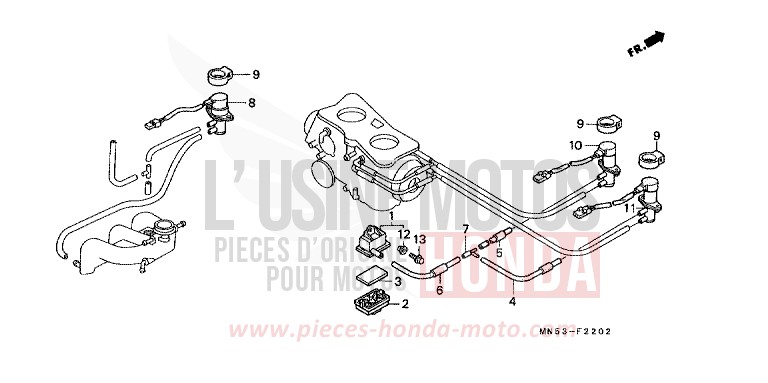 ELEKTROMAGNET VENTIL/ ZUSATZ-LUFTFILTER (3) von Gold Wing PB224D (PB224D) von 1992